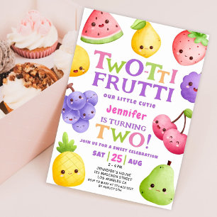 Convites Two-tti Frutti! Little Cutie Fruta Aniversário de