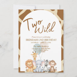 Convites Two Wild Birthday Invitation