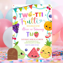 Convites Twotti Frutti 2nd Birthday Invitaiton