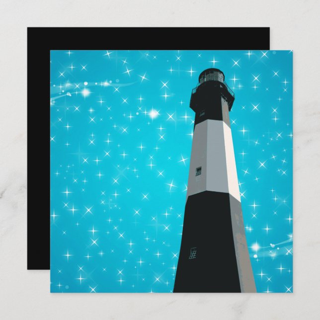 Convites tybee island light station invitation (Frente/Verso)