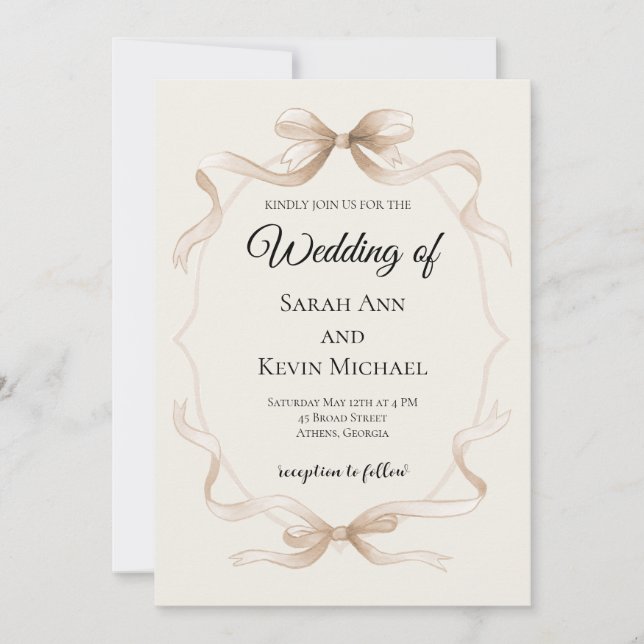 Convites Tying the Knot Wedding Invitation (Frente)