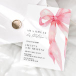 Convites Tying Up Her Thirties Coquette Bow 40th Birthday<br><div class="desc">Celebrate her milestone in charming style with a Tying Up Her Thirties Coquette Bow 40th Birthday Invitation. Featuring a delicate coquette-inspired bow and soft, feminine details, this design blends elegance with a playful nod to wrapping up her twenties. The clean layout and graceful typography create a polished, stylish feel—perfect for...</div>