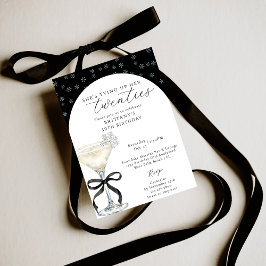 Convites Tying Up Her Twenties Winter Themed 30th Birthday