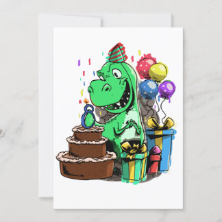 Convites Tyrannosaurus Rex Completa 8 Aniversário de Dinoss