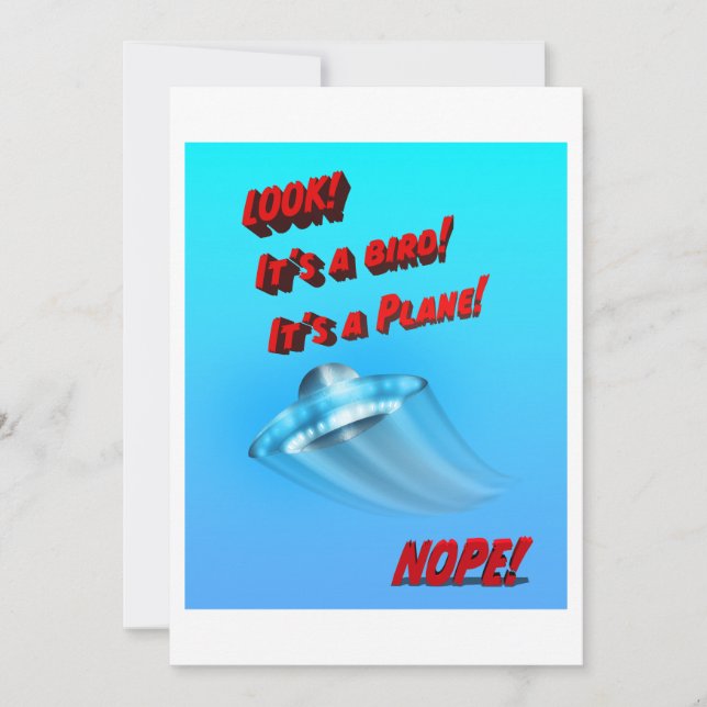 Convites UFO Voando Saucer UAP fora deste mundo (Frente)