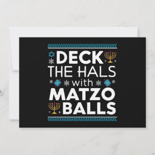 Convites Ugly Hanukkah Deck Hall Com Matzo Ball Chanukah