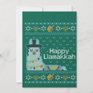 Convites Ugly Hanukkah Llama Llamakkah
