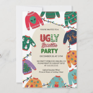 Convites Ugly Sweater Christmas Party