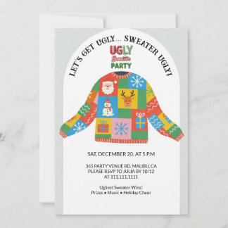 Convites Ugly Sweater Christmas Party 