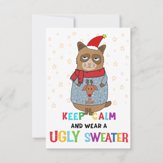 Convites Ugly Sweater party invitation, Christmas party (Frente)