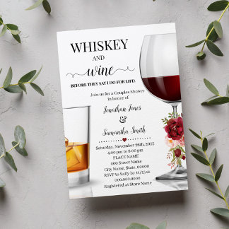 Convites Uísque e vinho antes de fazer Chá Casal