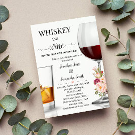 Convites Uísque e vinho antes que eu faça chá de casamento