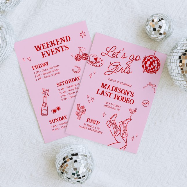 Convites Última Bachelorette de Cowgirl Rodeo (Criador carregado)
