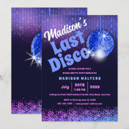 Convites Última Bachelorette de Retro Disco