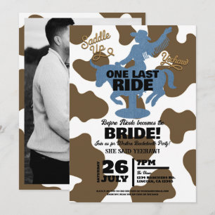 Convites Última Cavalgada Vaqueira de Jeans Festa de Desped