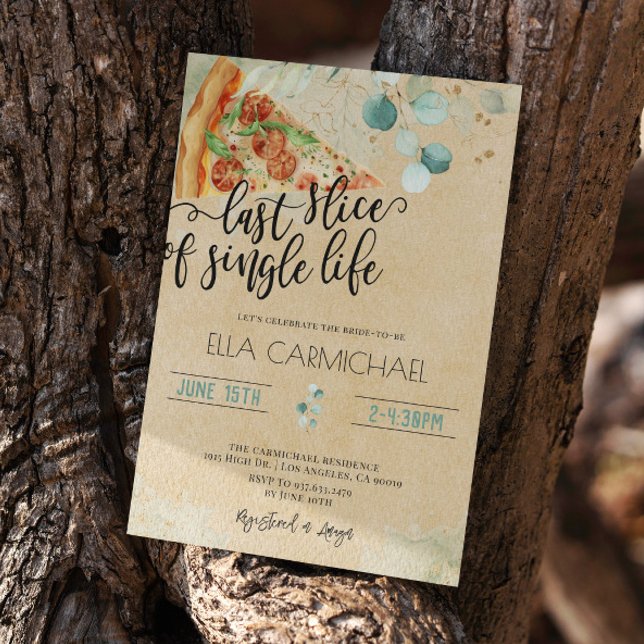 Convites Última fatia do Chá de panela Solteiro Life (Criador carregado)