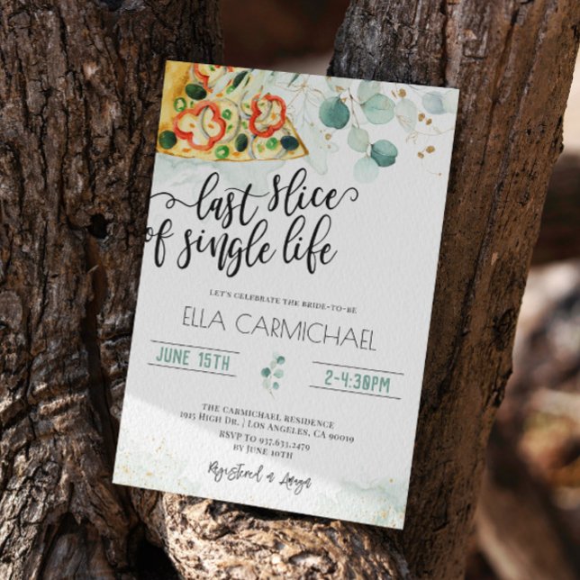 Convites Última fatia do Chá de panela Solteiro Life (Criador carregado)