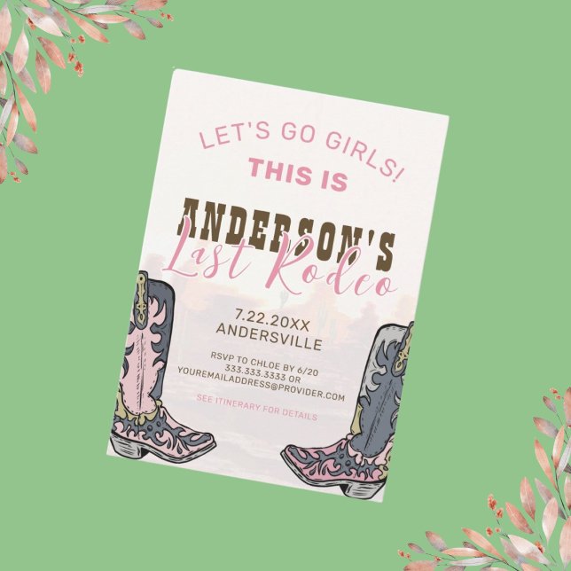 Convites Última Festa de Rodeio de Fim de Semana da Solteir (Criador carregado)