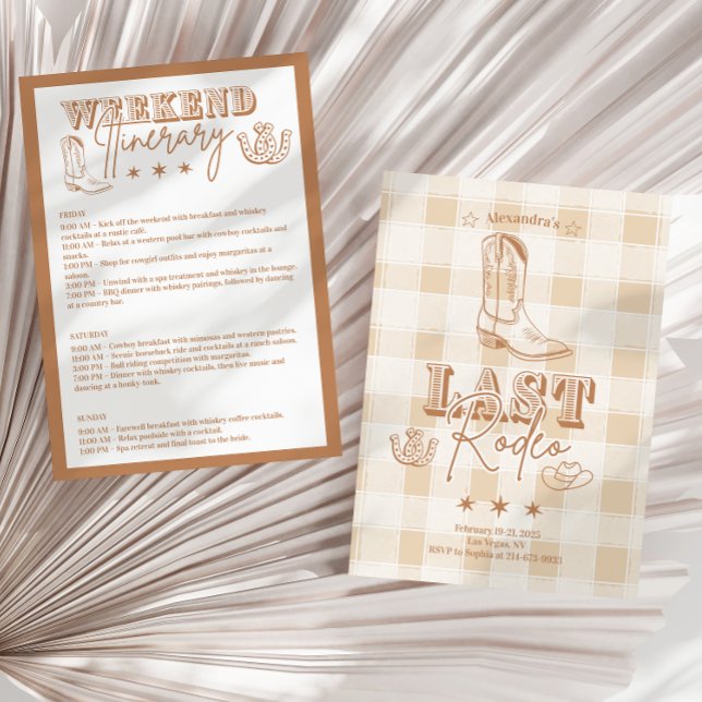 Convites Última Festa de solteira de Rodeio Ocidental (Criador carregado)