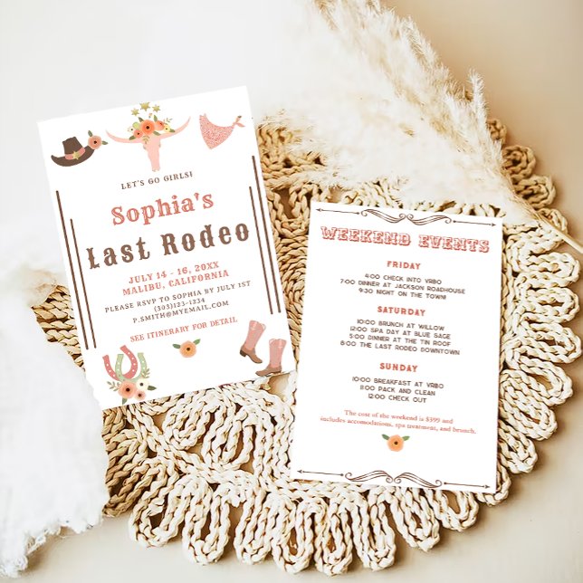 Convites Última Festa de solteira do Rodeio (Criador carregado)