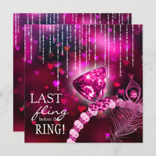 Convites Última Fuga antes do anel cor-de-rosa da solha do