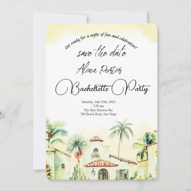 Convites Última Noitada Antes da Festa de Despedida da Noiv (Frente)