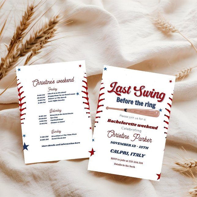 Convites Última oscilação antes da solha de beisebol do ane (Criador carregado)