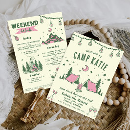 Convites Última Rastreio Antes Da Festa de solteira Do Camp