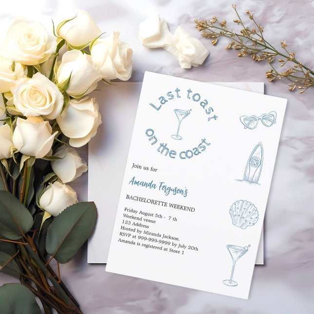 Convites Última torrada no fim de semana da solteira costei (Criador carregado)