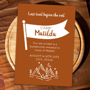 Convites Última Trilha Antes Da Bachelorette De Acampamento