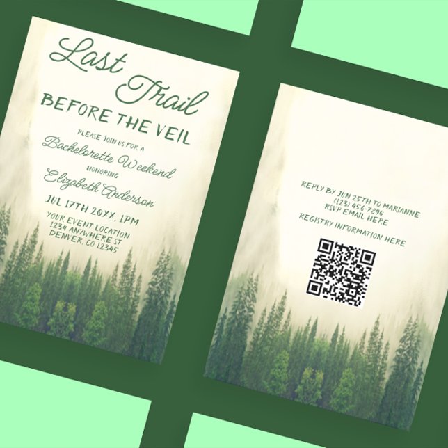 Convites Última Trilha Antes Da Bachelorette Do Véu (Criador carregado)