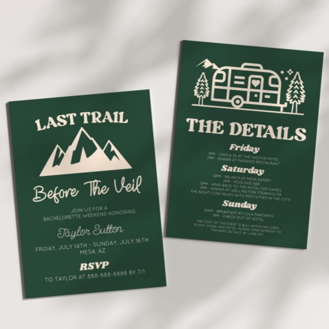 Convites Última Trilha Antes Do Fim De Semana Da Bacheloret (Criador carregado)