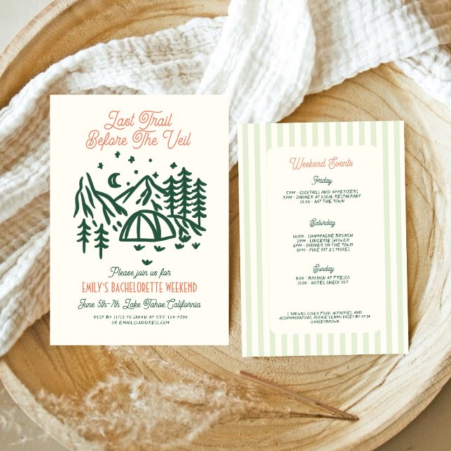 Convites Última Trilha antes do Fim de Semana da Bacheloret (Criador carregado)