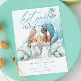 Convites Última vela antes da Bachelorette Veil Cruise