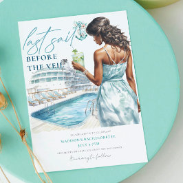 Convites Última vela antes da Bachelorette Veil Lux Cruise
