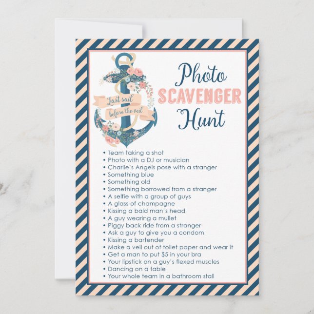 Convites Última Vela Antes Da Caça Ao Véu (Frente)