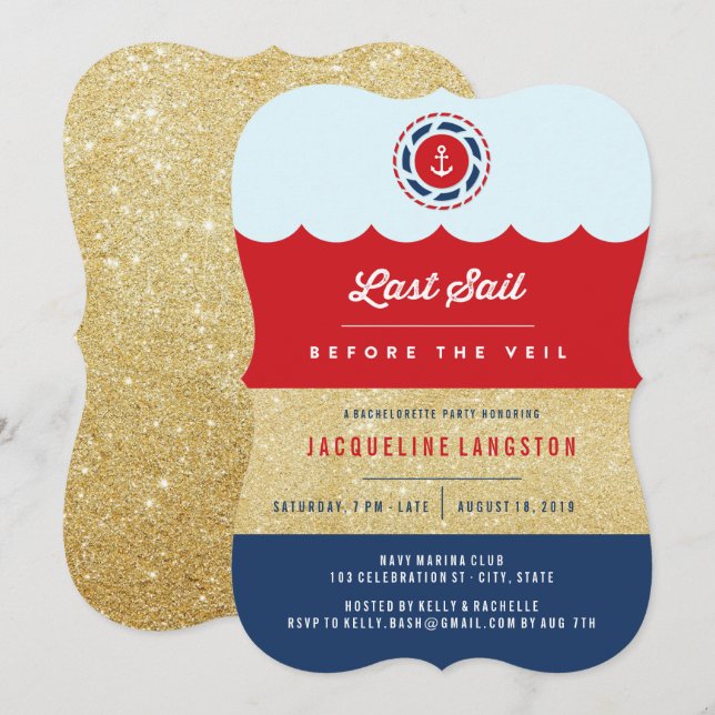 Convites Última Vela Antes Da Festa de solteira Do Véu (Frente/Verso)