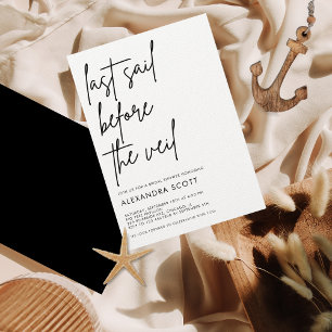 Convites Última vela antes do Chá de panela náutico do véu