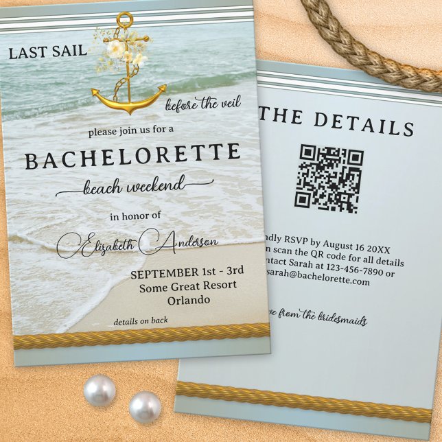 Convites Última vela antes do Fim de Semana de Bachelorette (Criador carregado)