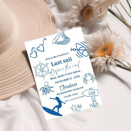 Convites Última Vela Costeira Antes Da Bachelorette Do Véu