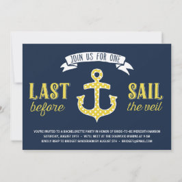 Convites Última vela | Festa de solteira náutica