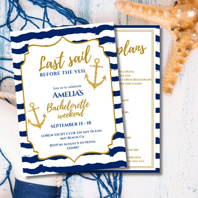 Convites Última viagem antes do véu Fim de semana da Noiva  (Criador carregado)