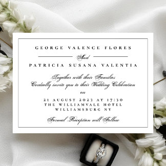 Convites Ultimate Elegance Formal Calliografia Casamento