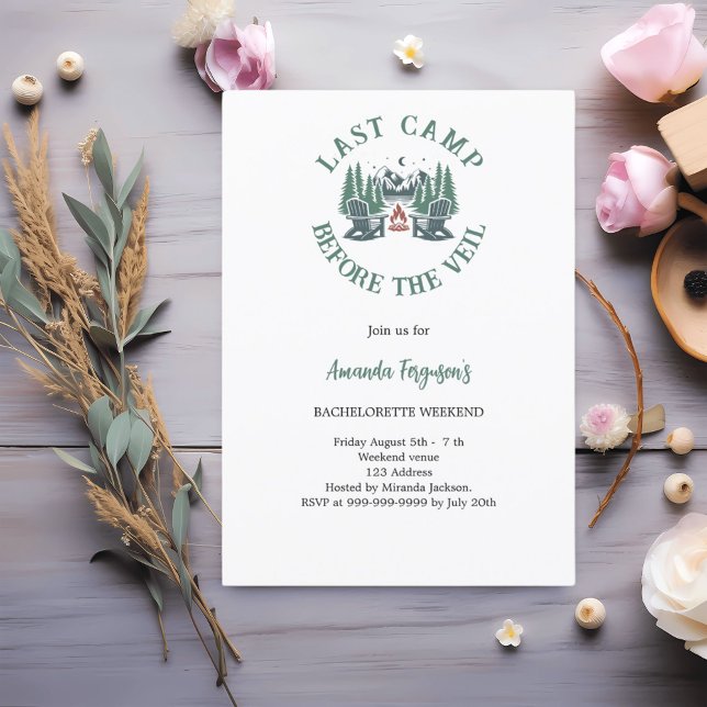 Convites Último acampamento antes do fim de semana da despe (Criador carregado)