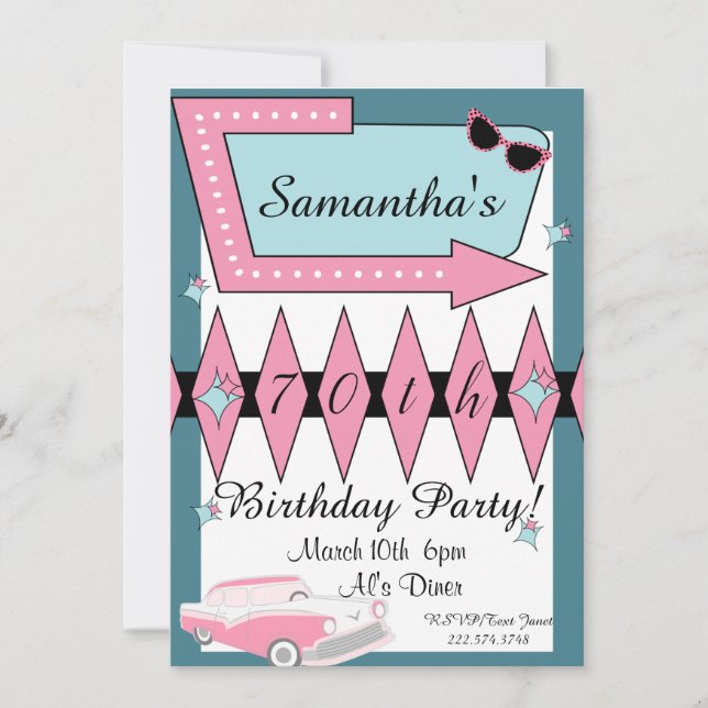 Convites Último Aniversário a Qualquer Idade, 1950 (Frente)