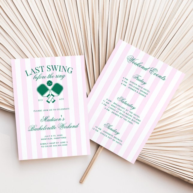 Convites Último Balanço Antes Do Bach Do Pickleball Retro D (Criador carregado)