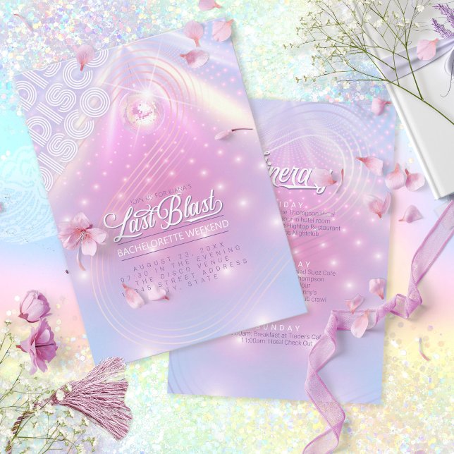 Convites Último Blast Disco Bachelorette ID928 Weekend (Criador carregado)
