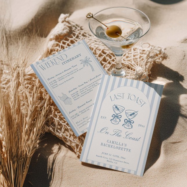 Convites Último Brinde Na Bachelorette Costeira (Criador carregado)