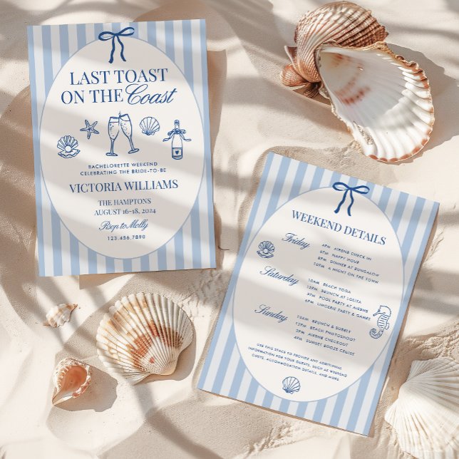 Convites Último Brinde na Costa Roteiro da Noiva (Criador carregado)