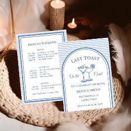 Convites Último brinde na Festa de Fim de Semana da Bachelo